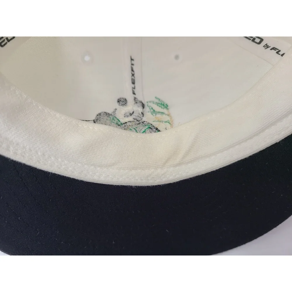 Women Panda‎ Girl Lids Flex Fitted S-M Hat Cap Skate Skateboard Surf White Black